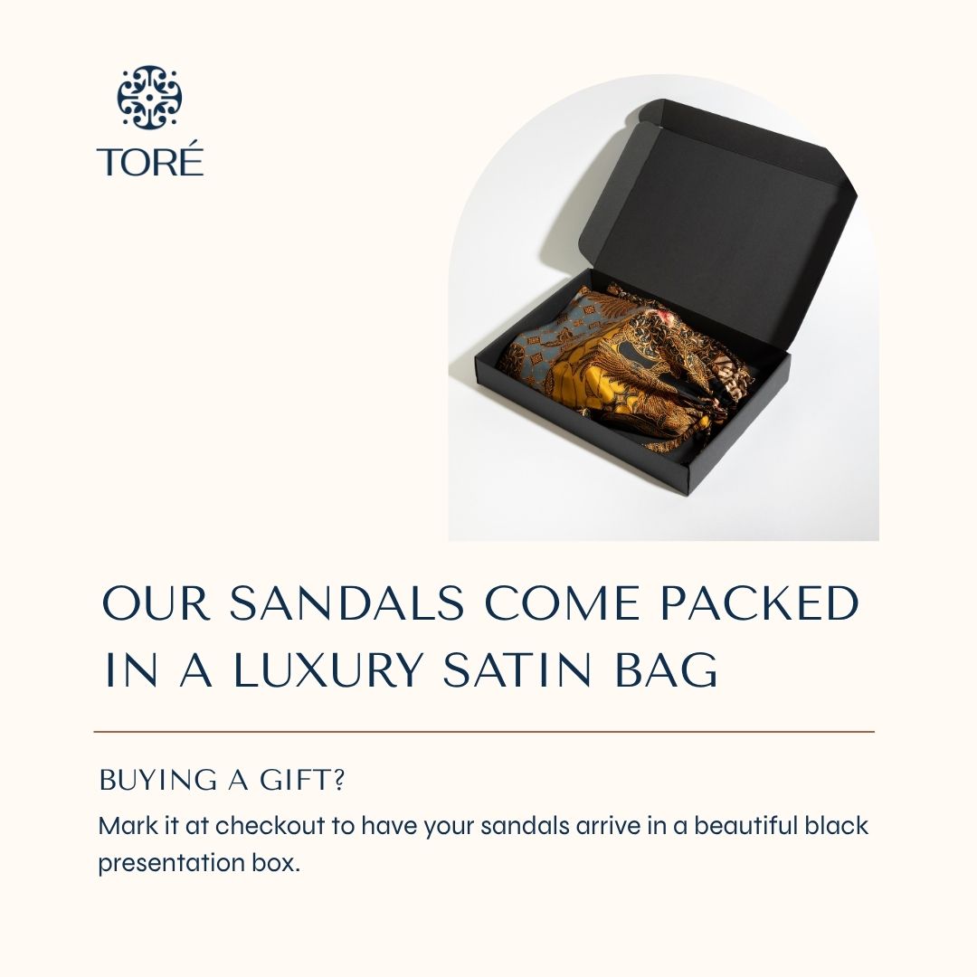 packaging for raffia sandals