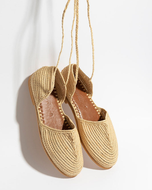 Moroccan ankle strap sandals front