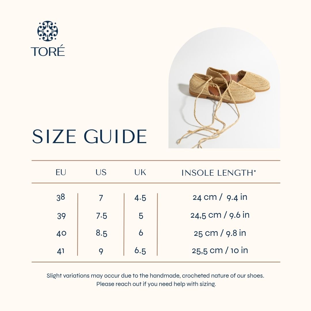 size guide for moroccam sandals